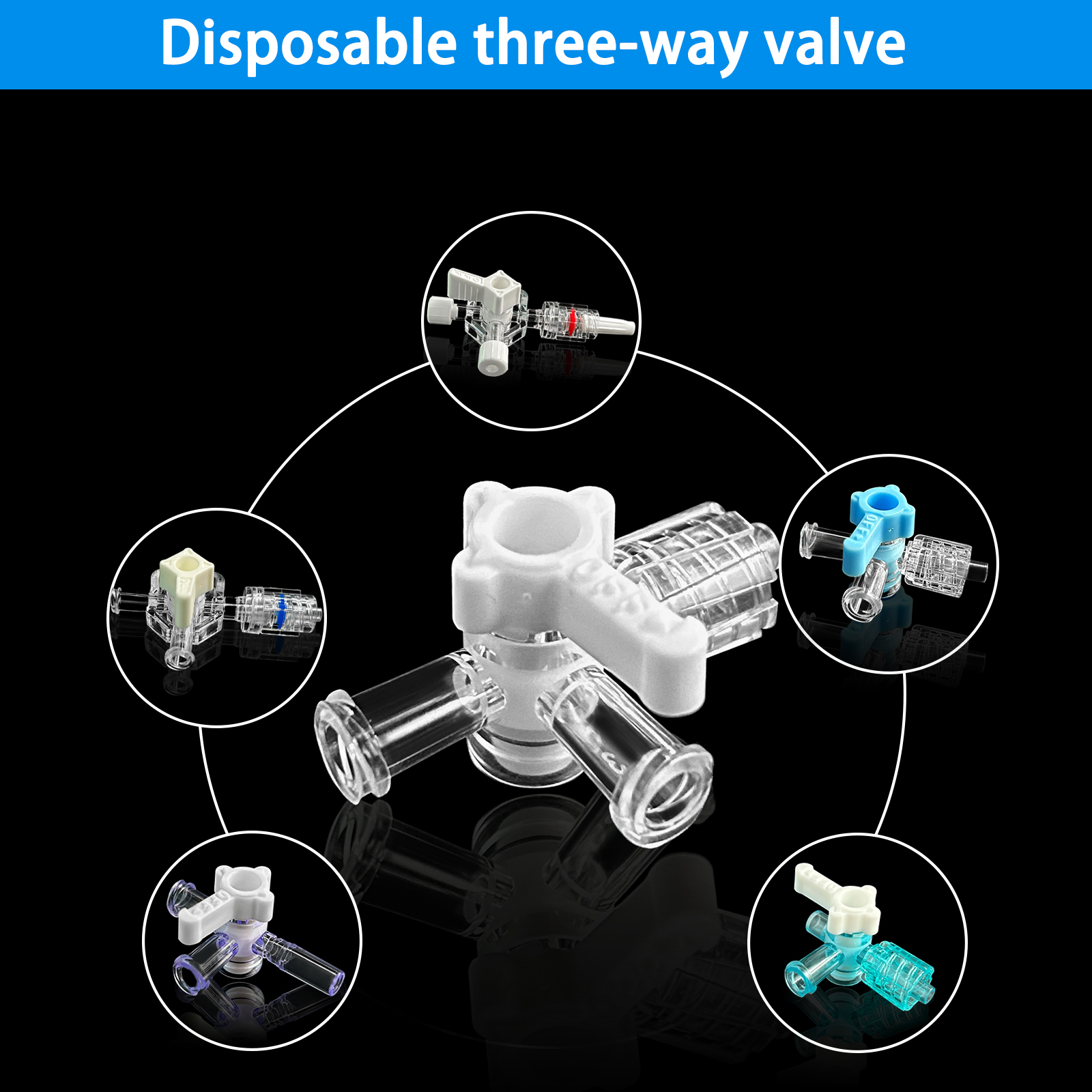 50 three-way stopcock valves,  - Medical Labs avis et prix