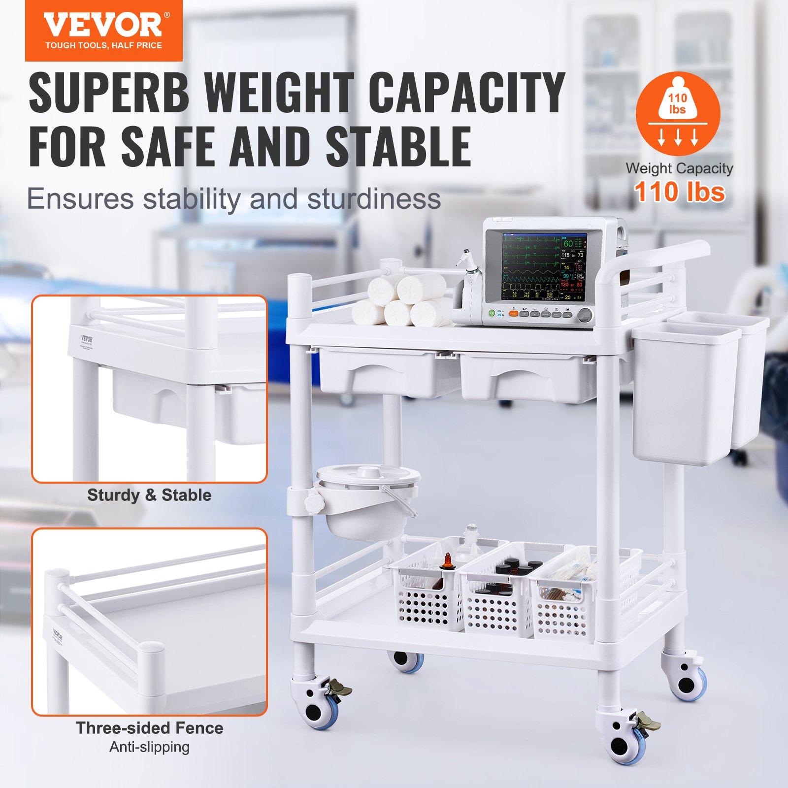 2 Tiers Lab Carts, Lab Utility - Medical Labs avis et prix
