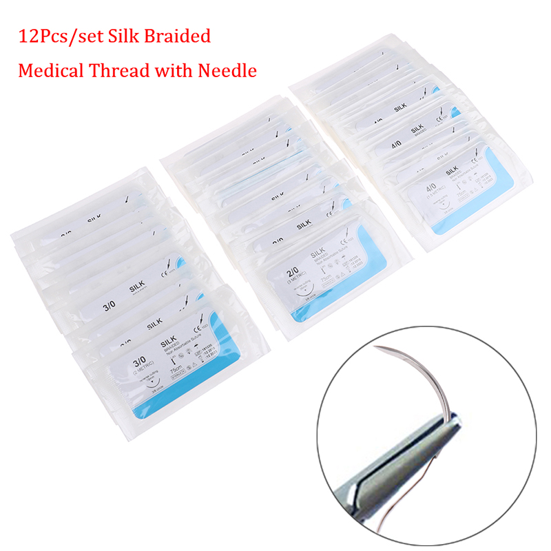 12PCS 75cm 2/0 3/0 4/0 Dental  - Surgical Instrument Set avis et prix