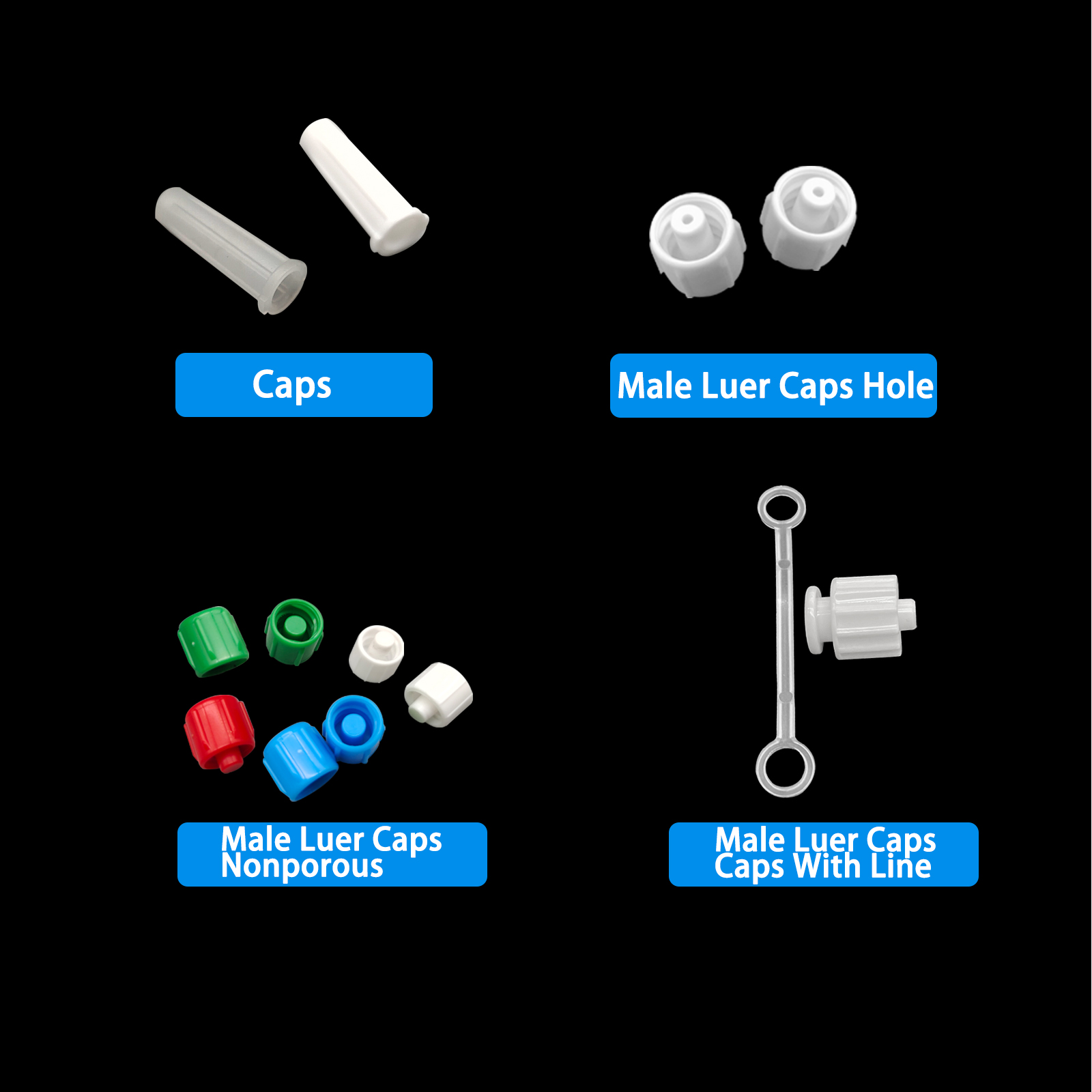 500pcs Male Luer Caps Hole for - Medical Labs avis et prix